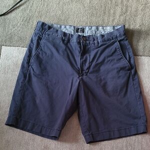 J. Crew Blue Flat Front Shorts with Classic Cut